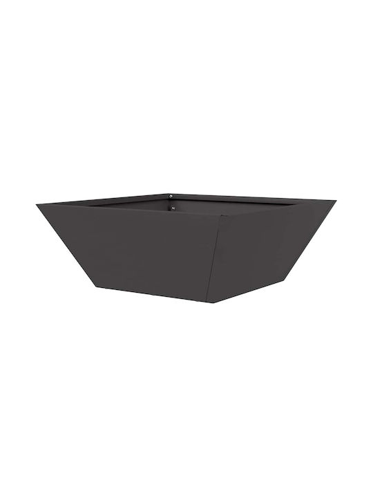 Vidaxl Metallpflanzgefäß Schwarz Metall 40 x 40 x 15 cm Langlebig Schwarz