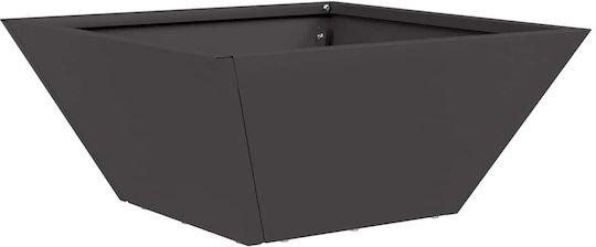 Vidaxl Μεταλλική Γλάστρα Μαύρη Μέταλλο 35 X 35 X 15 Cm Ανθεκτική Μαύρο