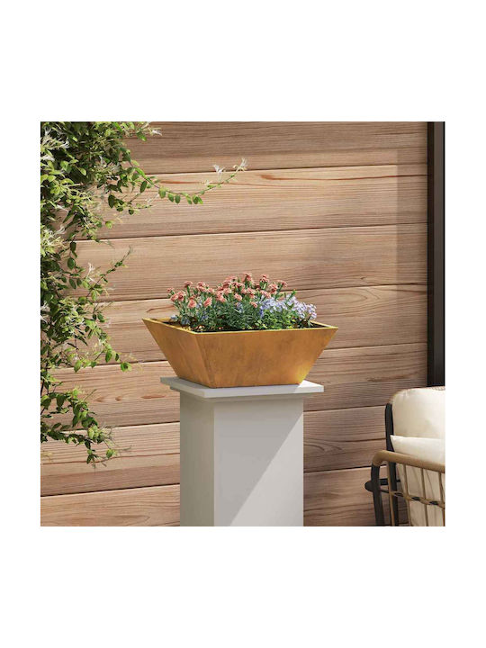 Vidaxl Metal Planter Durable Steel 40 x 40 x 15 cm Other