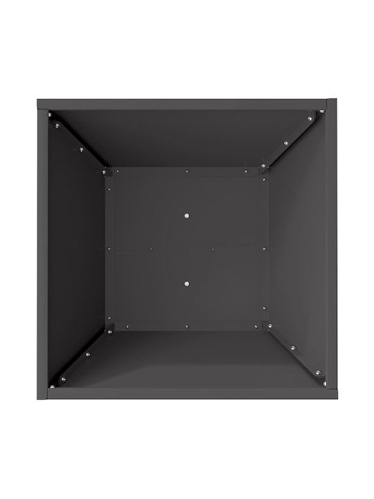 Vidaxl Metallpflanzgefäß Schwarz Metall 40 x 40 x 15 cm Langlebig Schwarz