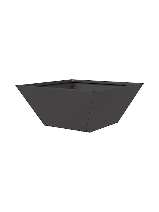 Vidaxl Metall-Pflanzgefäß Schwarz Metall 35 x 35 x 15 cm Langlebig Schwarz