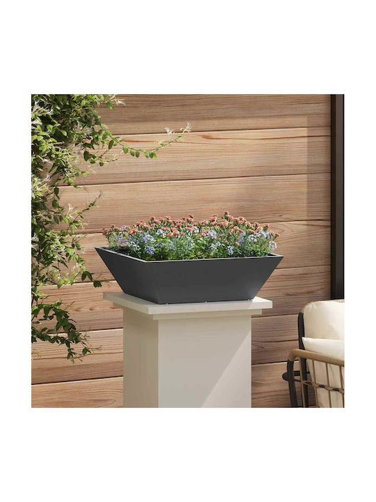 vidaXL Topf Metallisch Black 50x50x15cm.
