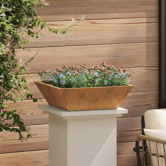 vidaXL Topf Metallisch Beige 50x50x15cm.