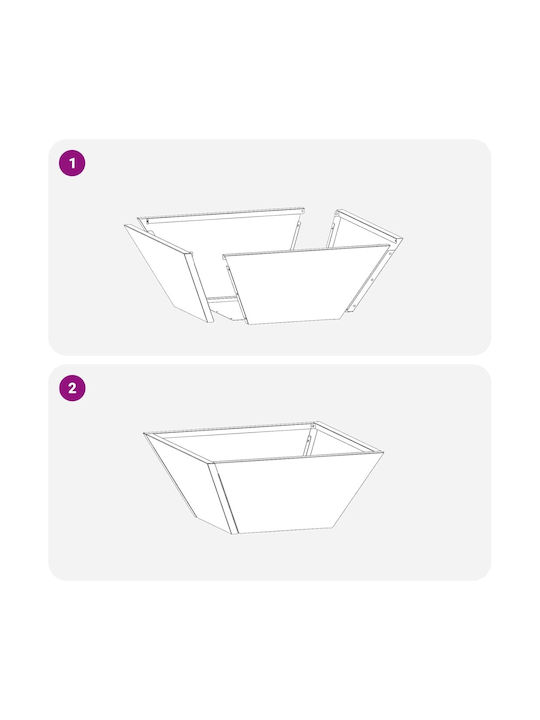 vidaXL Set 5 Metallische Pflanzgefäße Silber 35x15cm