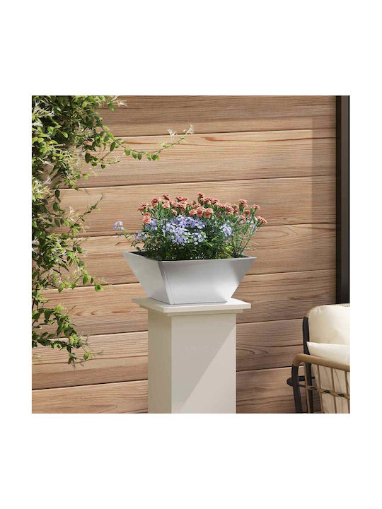 vidaXL Set 5 Metallische Pflanzgefäße Silber 35x15cm