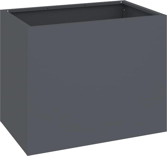 vidaXL Pot Metallic Charcoal 50x32x40cm.