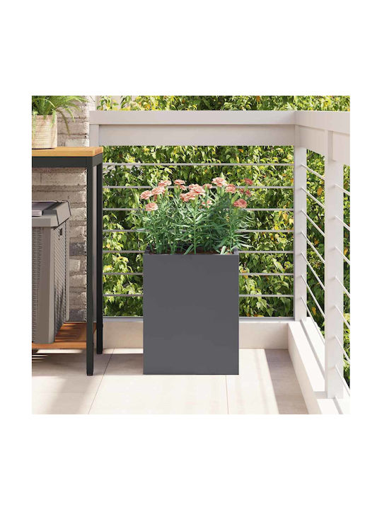 vidaXL Topf Metallisch Charcoal 50x32x40cm.