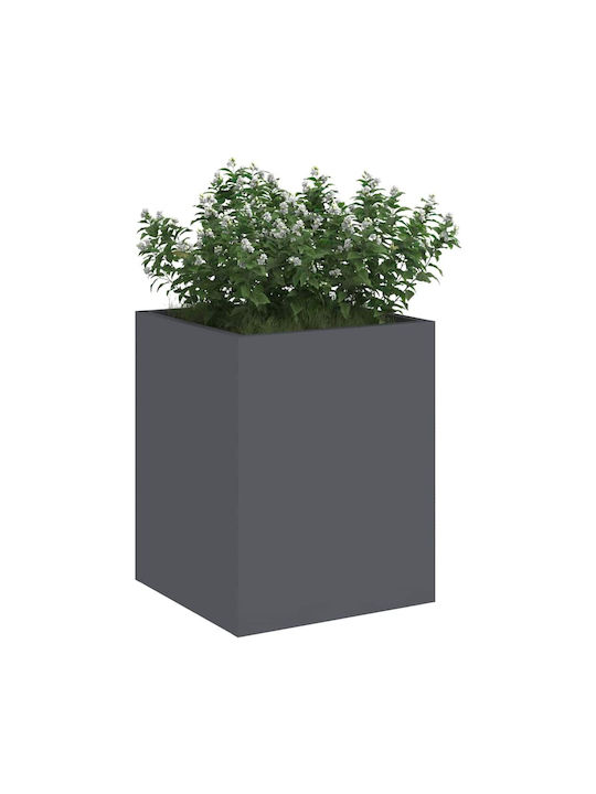 vidaXL Topf Metallisch Charcoal 50x32x40cm.
