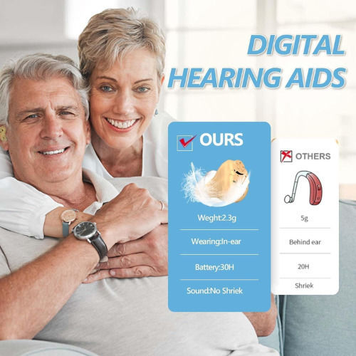 Scienlodic Digital Rechargeable Hearing Aid for Left Ear G19‑PAIR‑Skin