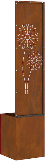 vidaXL Γλάστρα Μεταλλική Rusty 32x140εκ.
