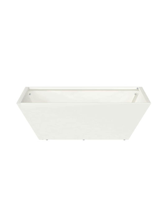 vidaXL Set of 5 Plastic Planter Boxes White 50x15cm