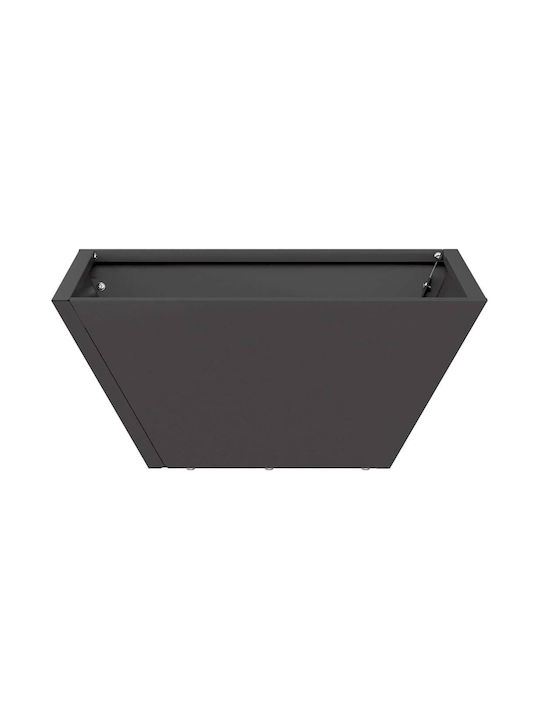 vidaXL Set of 5 Plastic Planter Boxes Black 35x15cm