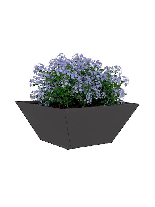 vidaXL Set of 5 Plastic Planter Boxes Black 35x15cm
