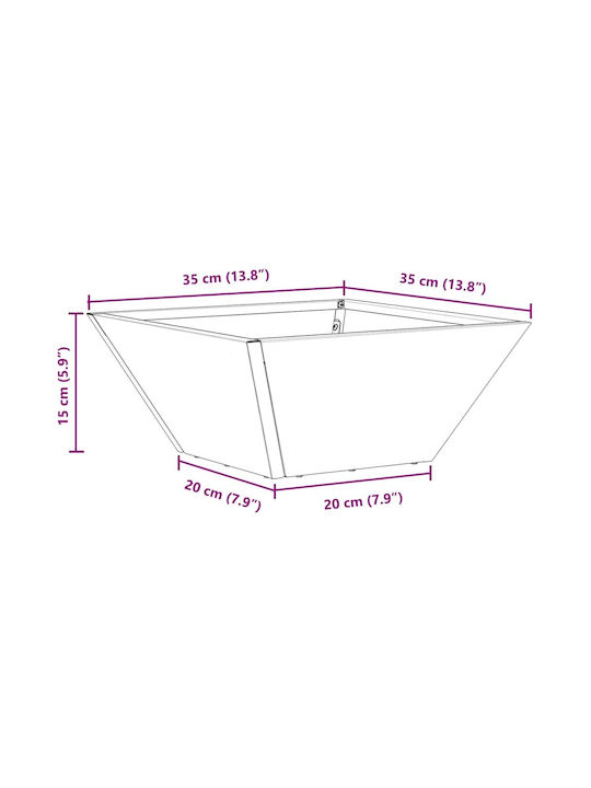 vidaXL Set of 5 Plastic Planter Boxes Black 35x15cm
