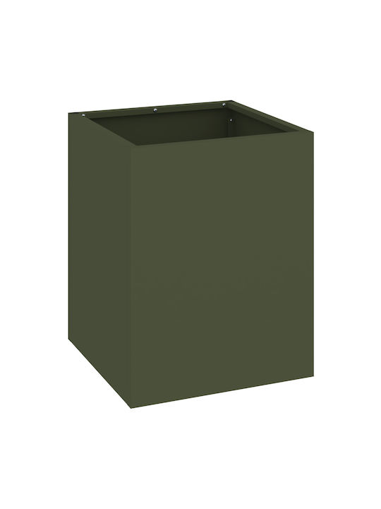 vidaXL Topf Metallisch Olive Color 50x32x40cm.