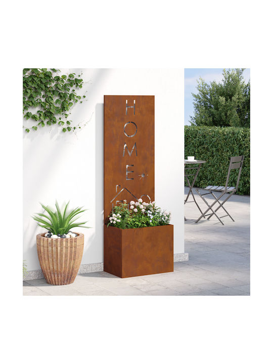 vidaXL Γλάστρα Μεταλλική Σκ Rusty 50x140x140εκ.