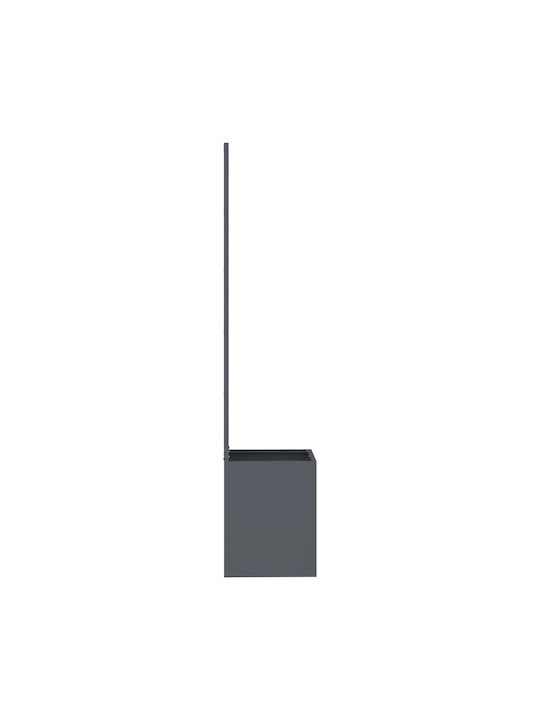 vidaXL Topf Metallisch Charcoal 32x140cm.