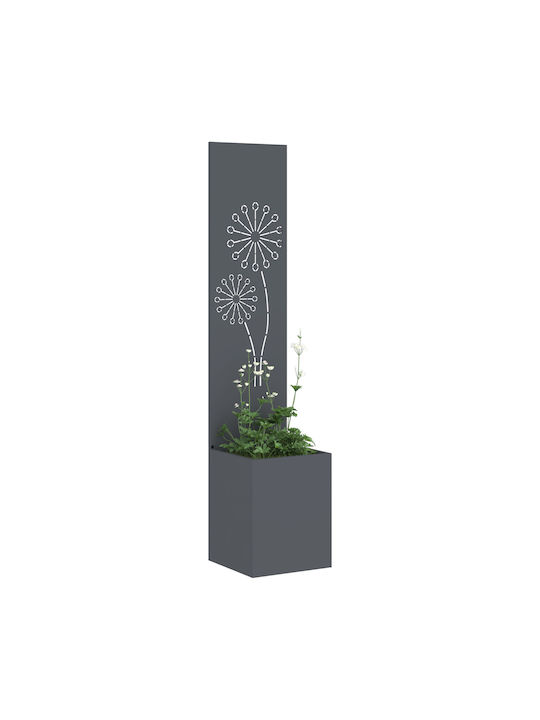 vidaXL Topf Metallisch Charcoal 32x140cm.