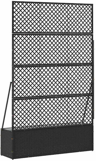 vidaXL Plastic Planter Box Black 105x30x170cm