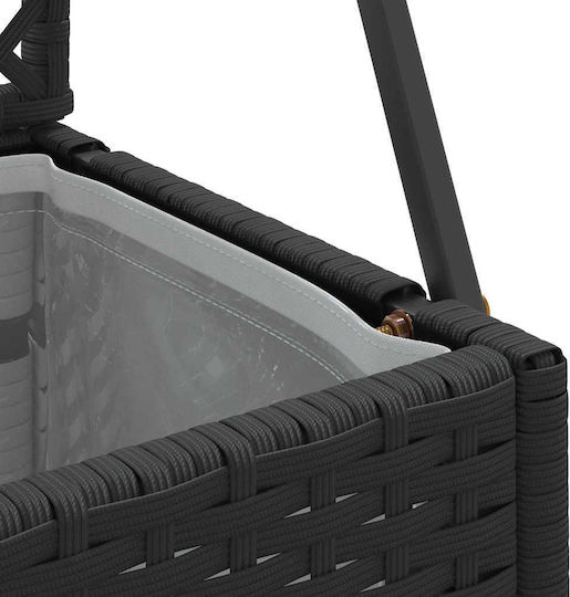 vidaXL Plastic Planter Box Black 105x30x170cm