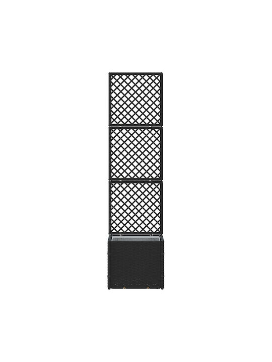 vidaXL Planter Box Din Plastic Negru 35x30x135 cm