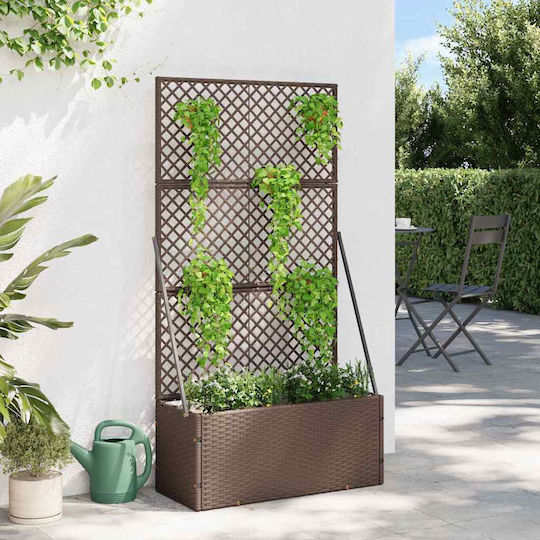 vidaXL Kunststoff Blumenkasten Schwarz 70x30x135cm