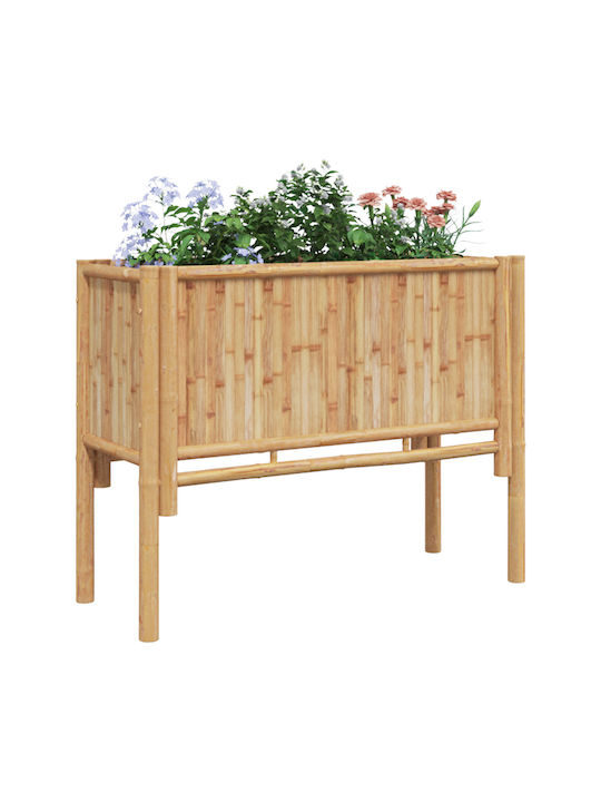 vidaXL Кутия за саксии Бамбук Кафяв 90x35x70см.