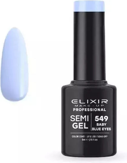 Elixir Semi Gel Ημιμόνιμο Βερνίκι Νυχιών 549 Baby Blue Eyes 5ml