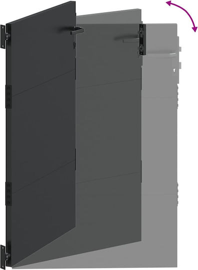 vidaXL Metallisches Gartentor in Schwarz Farbe 1.25x1.05m