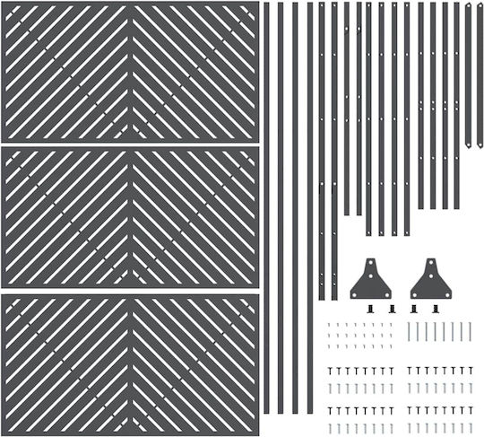 vidaXL Separator De Cameră Metalic 100x180cm
