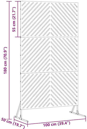 vidaXL Separator De Cameră Metalic 100x180cm