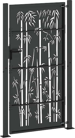 vidaXL Fence Gate from Bamboo in Black Color 2.0x1.05m