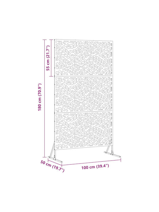 vidaXL vidaXL Metal Room Divider 100x180cm
