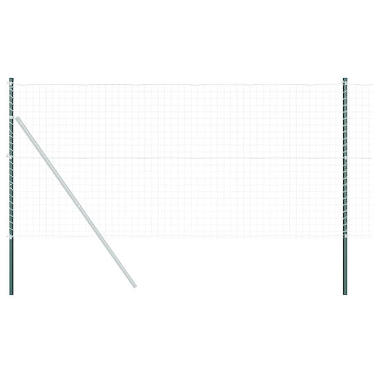 vidaXL Träger für Gartenzaun aus Stahl 130cm 2Stück Green