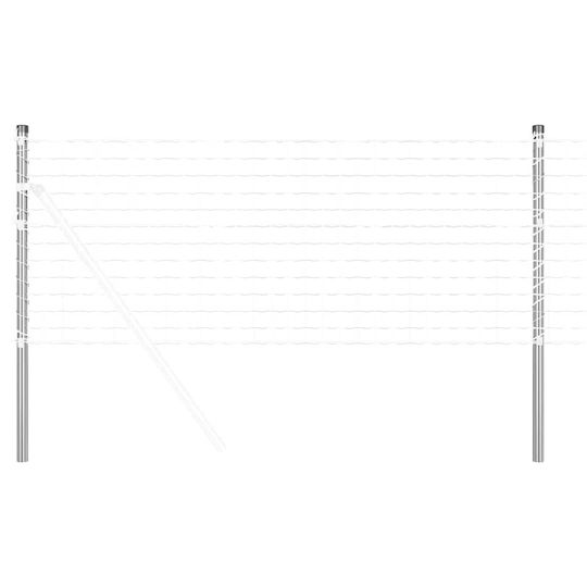 vidaXL Garden Fencing Material 2pcs Silver