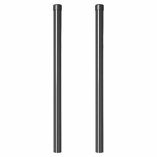 vidaXL Träger für Gartenzaun aus Stahl 60cm 2Stück Gray