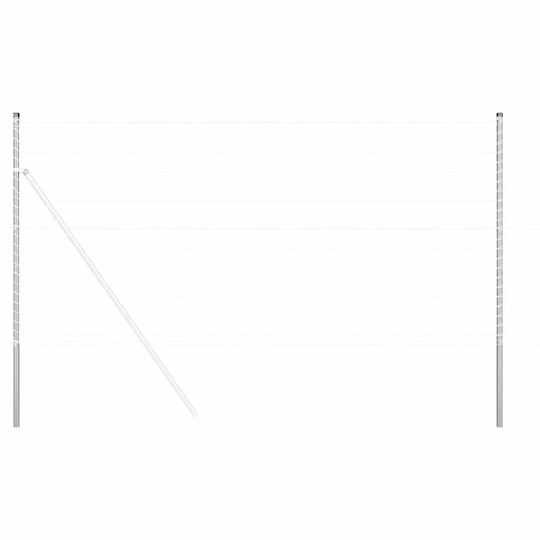 vidaXL Garden Fencing Material 2pcs Silver