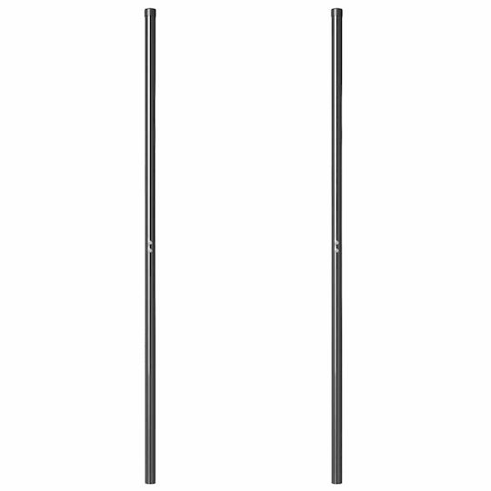 vidaXL Träger für Gartenzaun aus Stahl 130cm 2Stück Gray