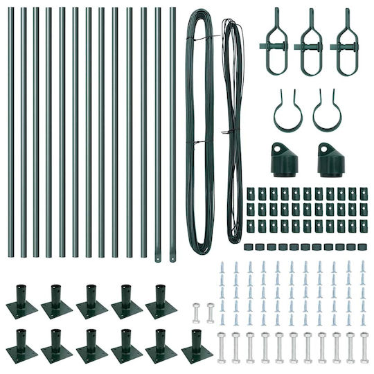 vidaXL Garden Fencing Material 13pcs Green