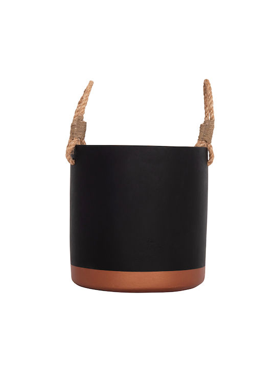 HomeMarkt Tryll Betongblumentopf Schwarz 31cm