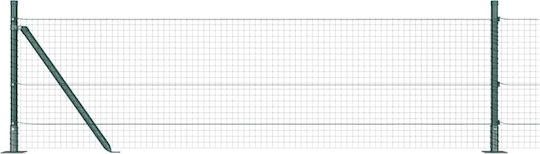 vidaXL Wire Fencing Galvanized Set Green 0.6x25m