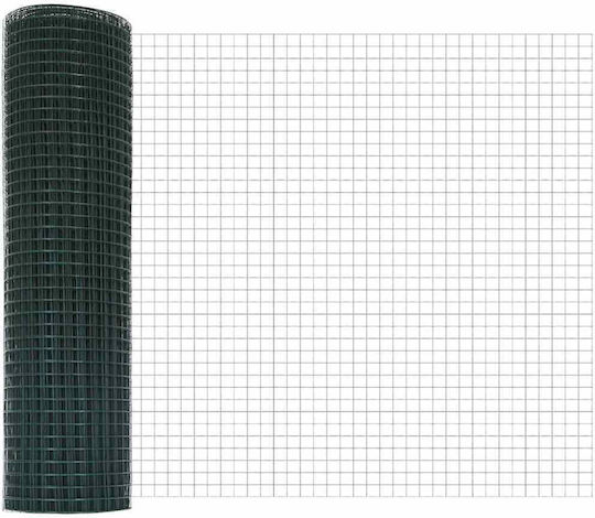 vidaXL Wire Fencing Galvanized Set Green 0.6x25m