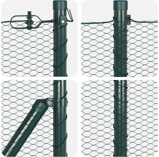 vidaXL Plasă de sârmă Module Verde 0.6x25m