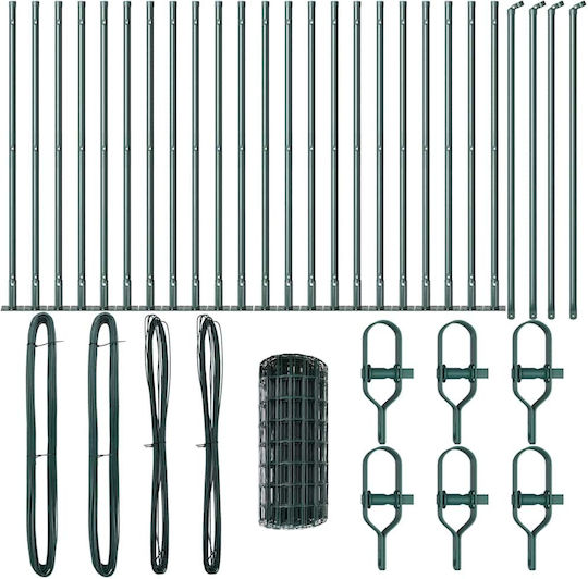 vidaXL Plasă de sârmă Galvanizat Verde 0.6x50m