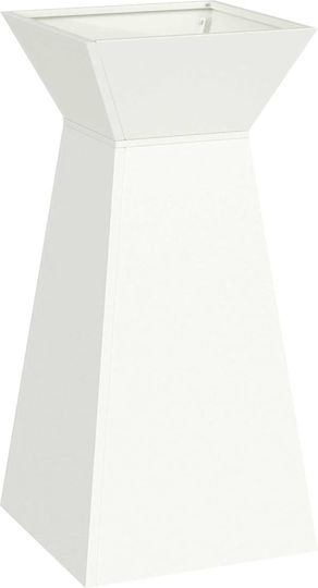 vidaXL Blumentopfständer Metall Weiß 35cmx35cmx73cmcm.