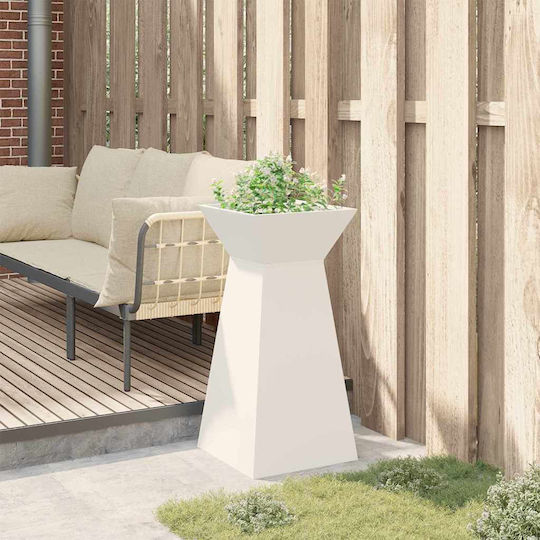 vidaXL Blumentopfständer Metall Weiß 35cmx35cmx73cmcm.