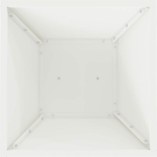 vidaXL Blumentopfständer Metall Weiß 35cmx35cmx73cmcm.