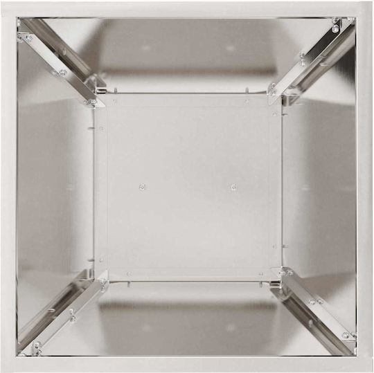 vidaXL Pot Stand Metal Silver 35cmx35cmx73cmcm.
