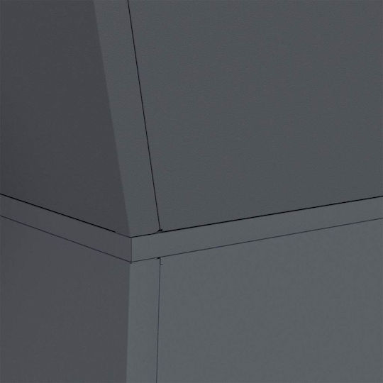 vidaXL Blumentopfständer Metall Grau 35cmx35cmx73cmcm.