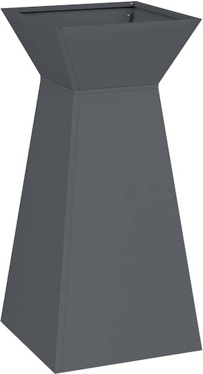 vidaXL Blumentopfständer Metall Grau 35cmx35cmx73cmcm.